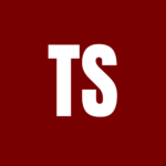A red square with initials TS centered in the middle